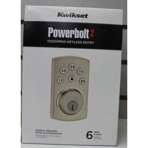 Kwikset Powerbolt 2 Touchpad Keyless Entry Deadbolt Satin Nickel 907 15 SMT
